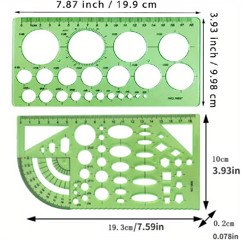 Transparent Calligraphy Stencil And Ruler Template For - Temu