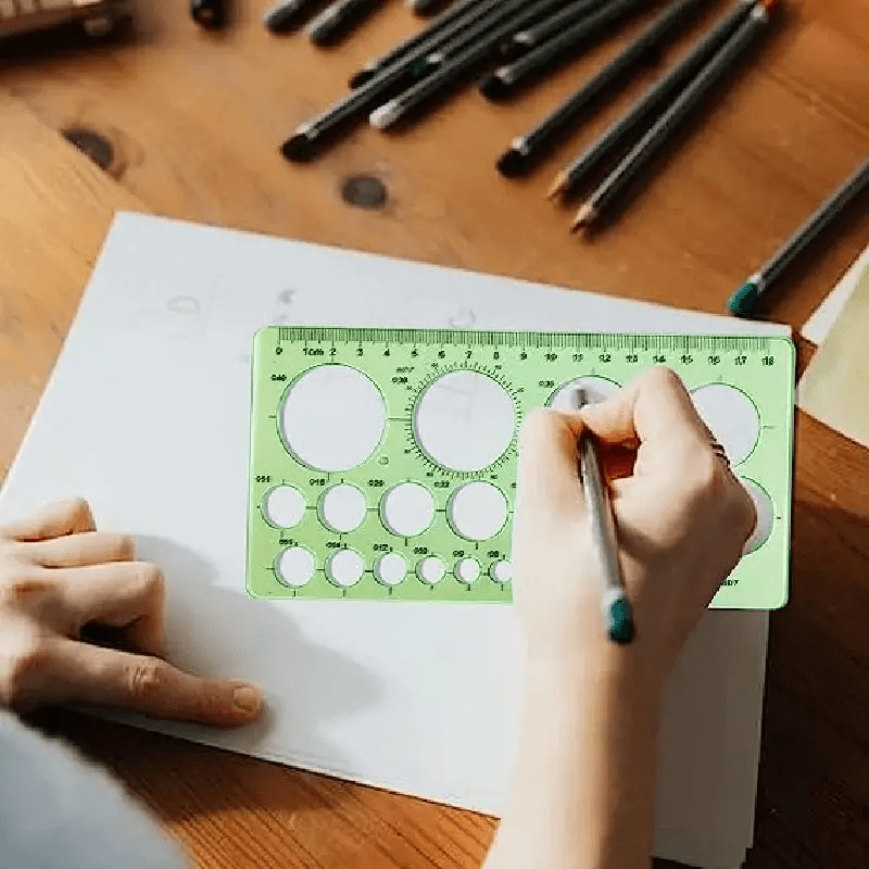 Circle Templates for Drawing, 3Pcs Circle Stencils Plastic Measuring  Geometric Drawings Stencil Rulers Circle Drawing Aid Tool Multi-Function  Ruler