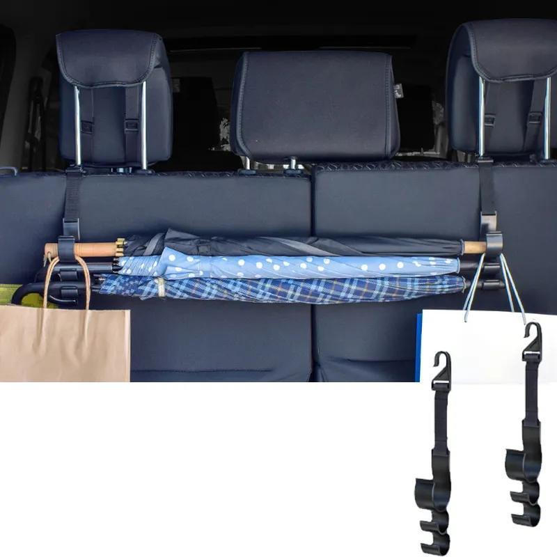 

2pcs Car Trunk Storage Hook, For Bag Umbrella Fishing Rod Holder In Car Universal Seat Back Organizer Bracket Interior Stowing Tidying