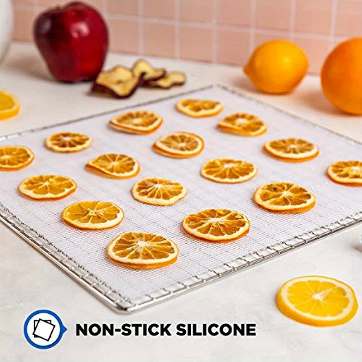 Dehydrator Sheets Silicone Reusable Fine Mesh for Fruit Dehydrator