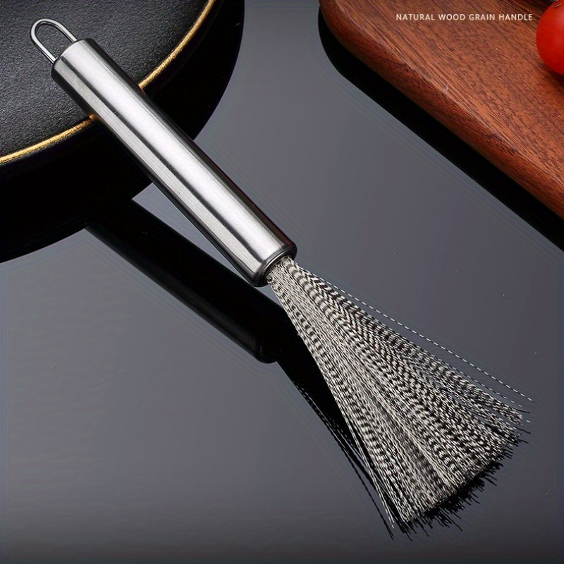 Dish Washing Brush, stainless steel handle with natural brush