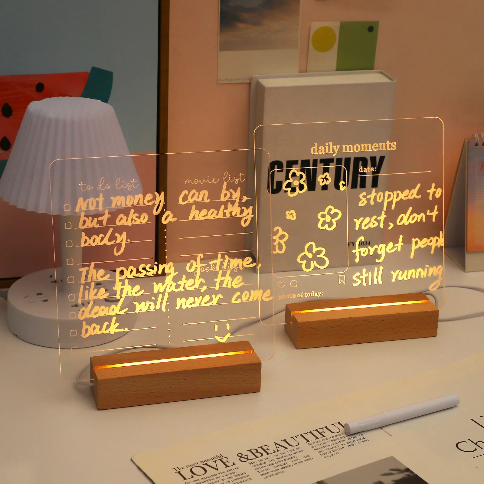 Lampe LED Personnalisée En Acrylique Tableau De Messages - Temu Canada