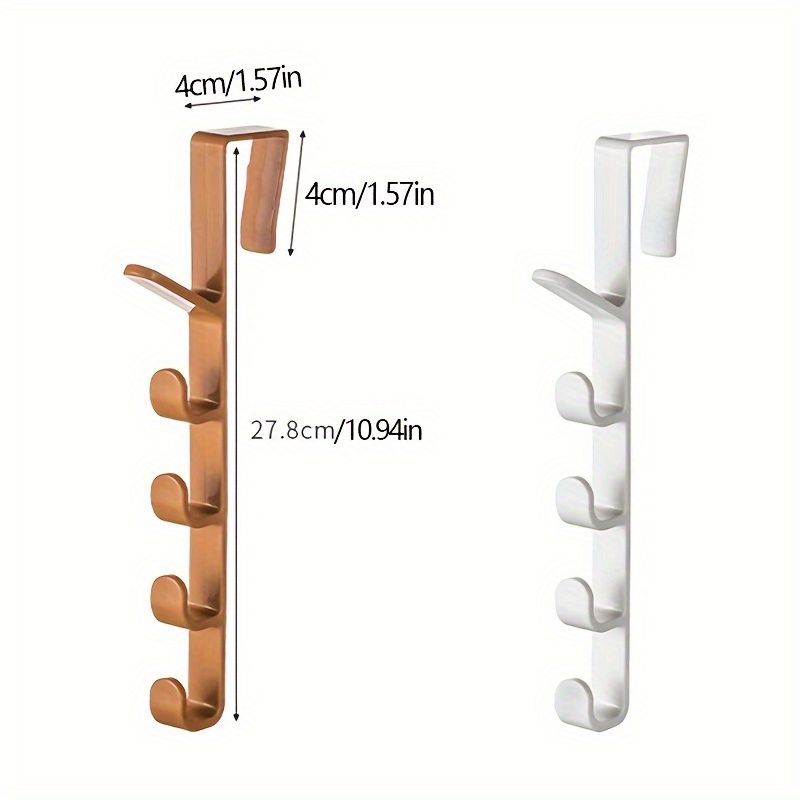 Door Coat Storage Rack Hooks Hanging Storage Row Hook Punch Temu