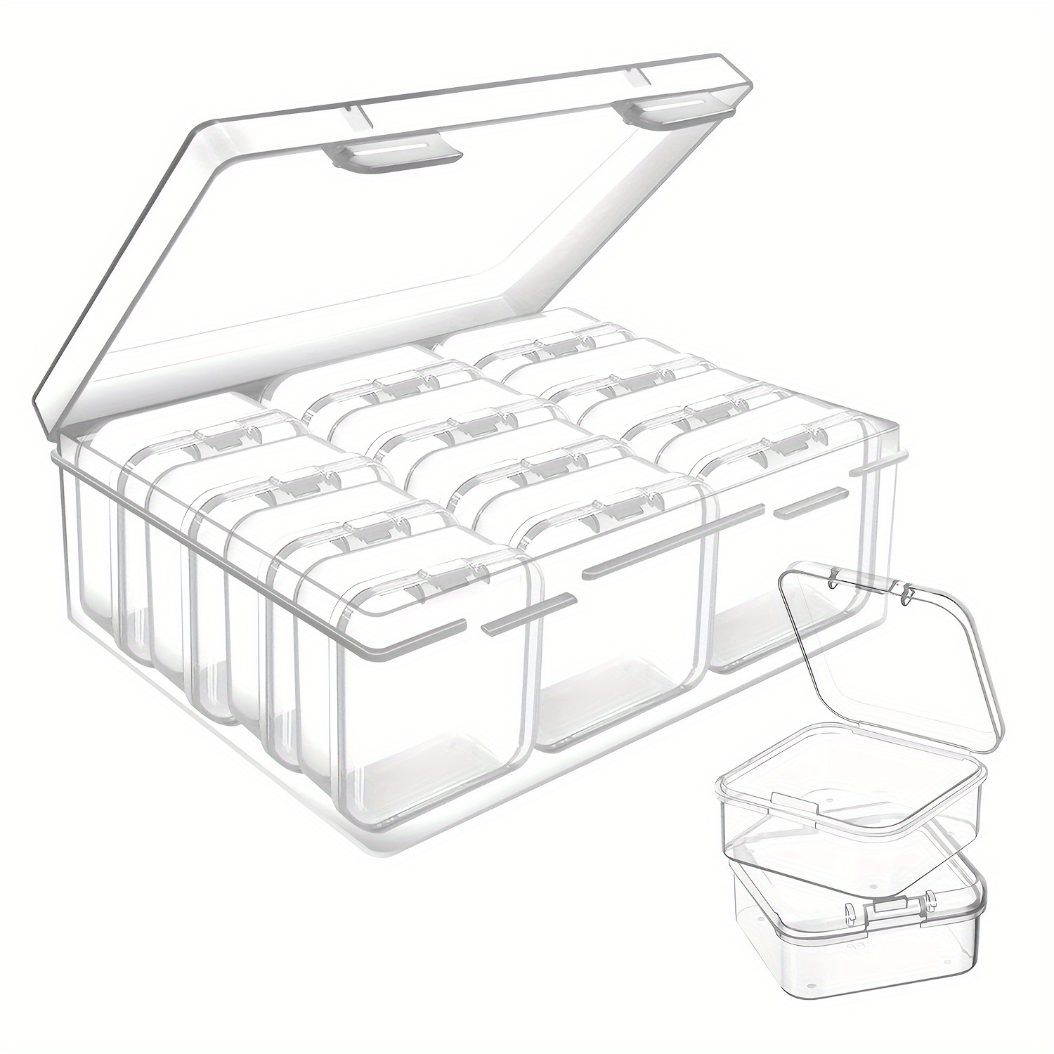 Mini Plastic Storage Box Small Jewelry Beads Organizer - Temu