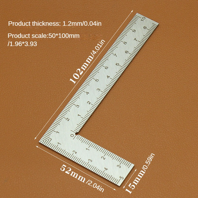250mm Right Angle Ruler Multi Function Mahogany Thickened
