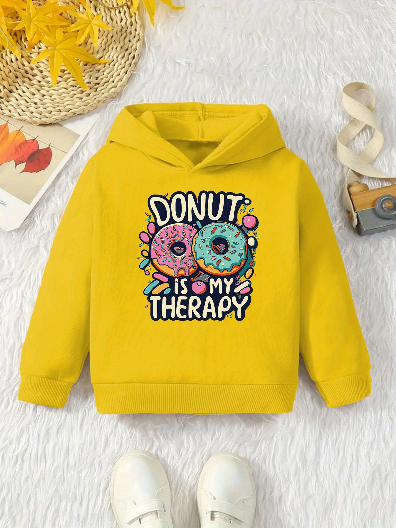 DONUT IS Letter Print Boys Casual Pullover Long Sleeve Hoodies, Boys  Sweatshirt for Hoodie Outdoor, Anime Pullover Sweatshirt, Casual