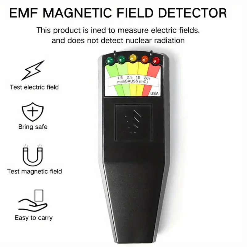 K2 Electromagnetic Field Portable Emf Gauss Meter Ghost Hunting Detector Emf  Magnetic Field Detector 5-led Gauss Meter - Temu