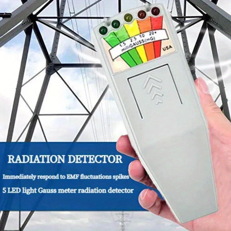 2 unidades de 5 LED EMF medidor magnético detector de campo fantasma caza  equipo paranormal probador contador