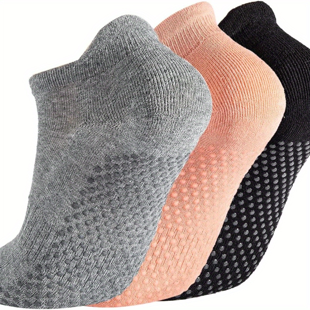 3/5 Pares Calcetines Agarre Mujer, Calcetines Yoga Antideslizantes