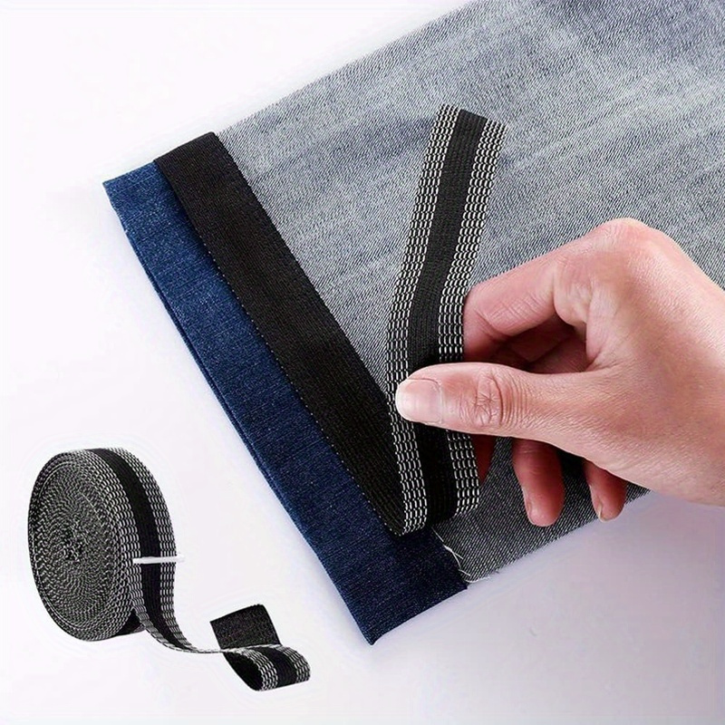ALIMARO Pants Edge Shorten Self-Adhesive Hemming Tape Pant Mouth Paste 1  Inch x 5.5 Yard Fabric Fusing Hemming Tape for Suit Pants Jeans Trousers