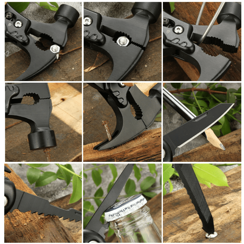 2023 Special Design 14 in 1 Hammer Multitool for Men Survival