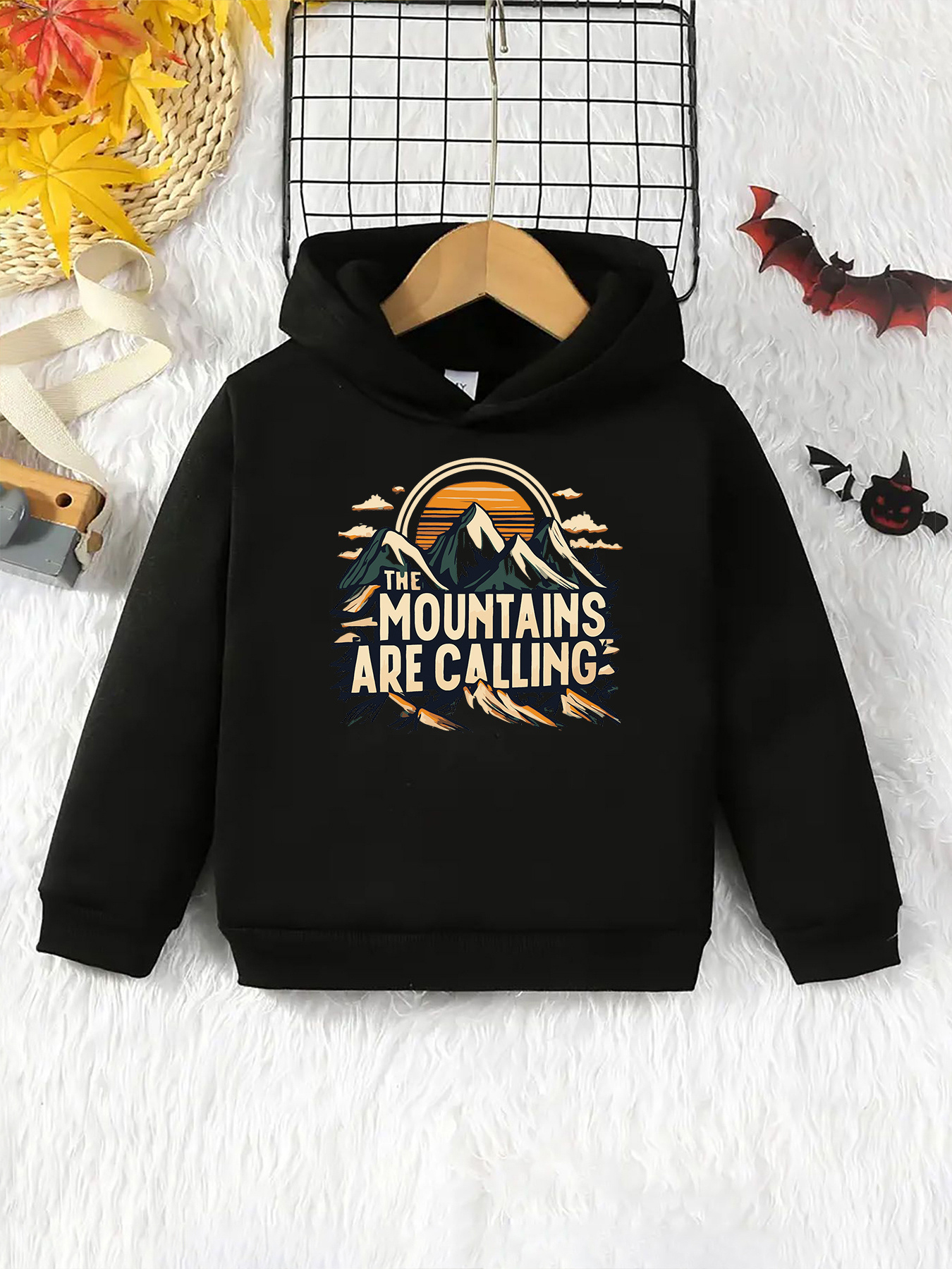 Mountains Calling Letter Print Boys Casual Pullover Long - Temu United ...