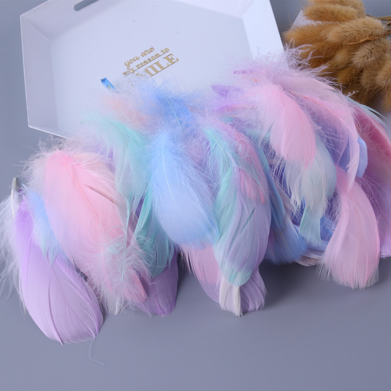 Sky Blue Feather Craft Feathers Assorted Rainbow Color - Temu