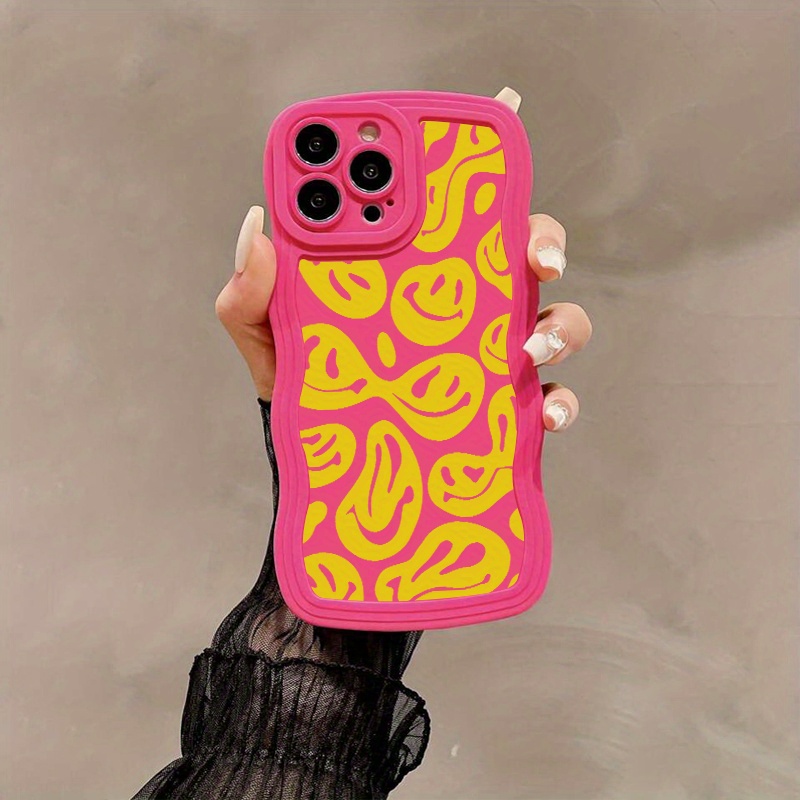 twisted happy face phone case 15 /15plus15pro/15 Temu Mauritius