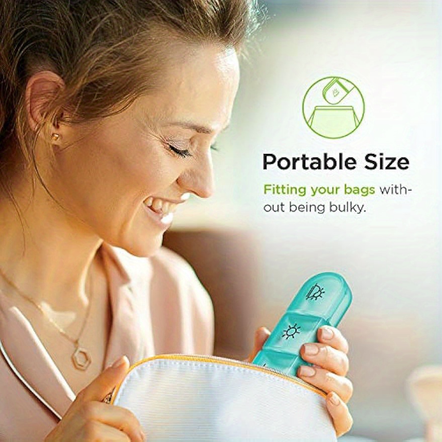Large 3 Times a Day Weekly Pill Organizer, 7 Grid Portable Pill Case