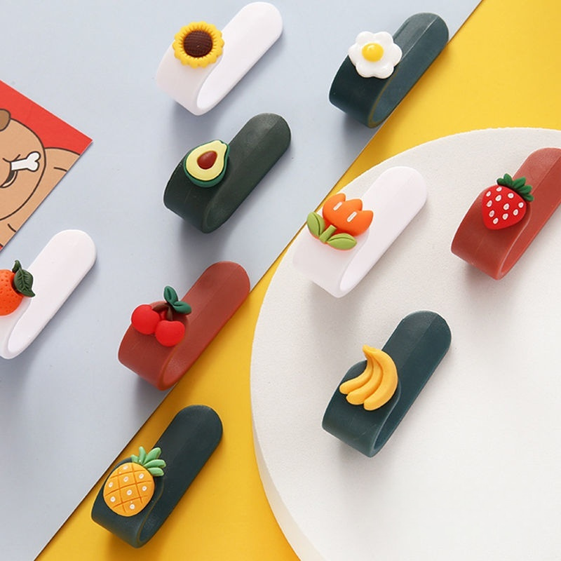 Plastic Wall Glue Hook J shaped Cartoon Fruit Series Non - Temu