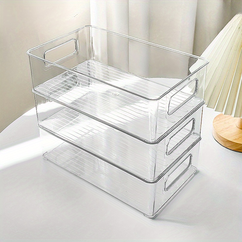 mDesign Plastic Jewelry Box, 4 Removable Storage Organizer Trays -  Clear/Gray