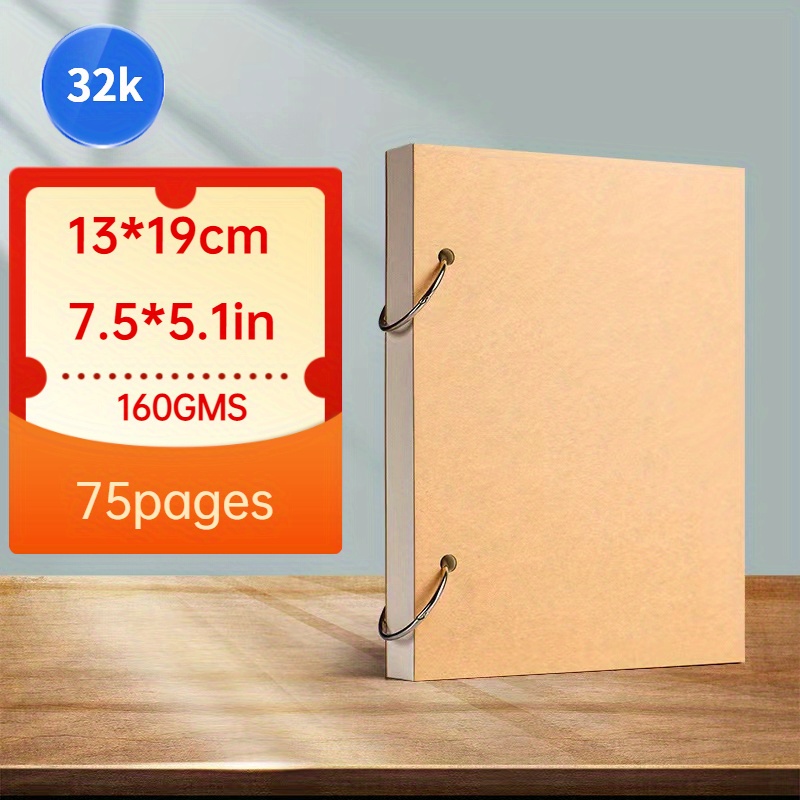 Thickened 8k 16k 32k Sketchbook Painting Book Sketchbook Loose Leaf  Removable Sketchbook Art Student Painting Writing Book Going Easy Carry 75  Pages - Arts, Crafts & Sewing - Temu