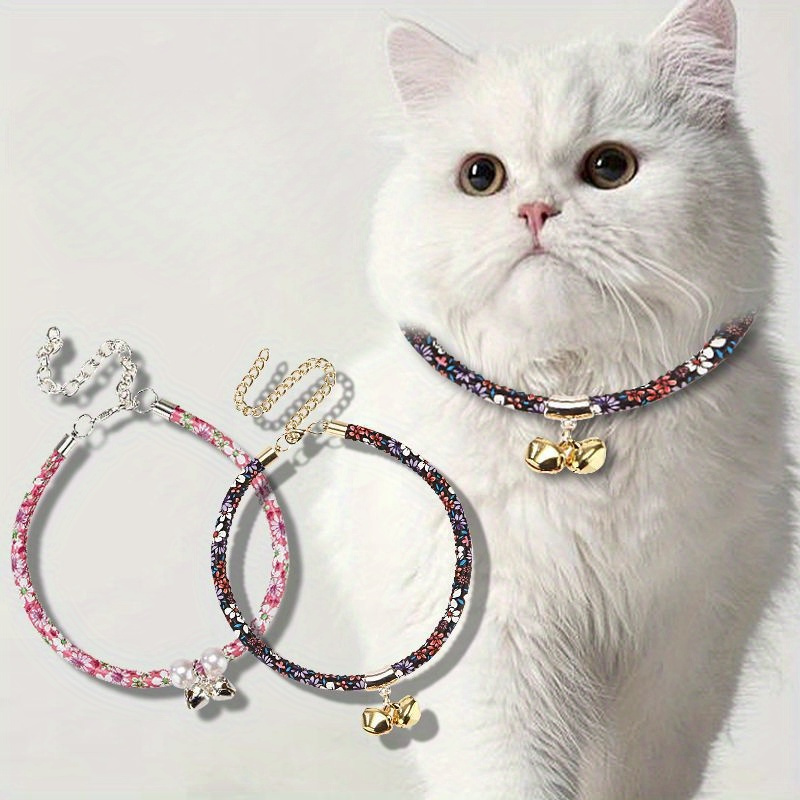 Bubble Gum Kitty Personalized Cat Necklace Pearl Cat Collar Pet Neckla –  FrankandBeanz Fancy Jewelry and Toys for Pets