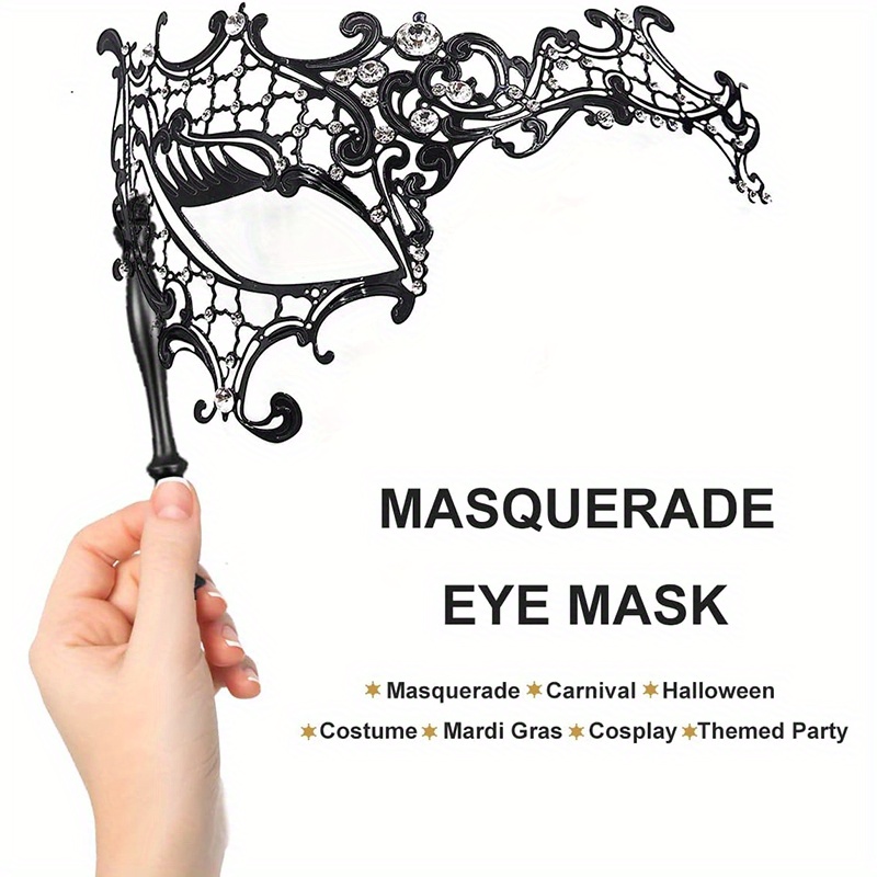 Couple Mask Women's Metal Rhinestone One Eye Venice - Temu