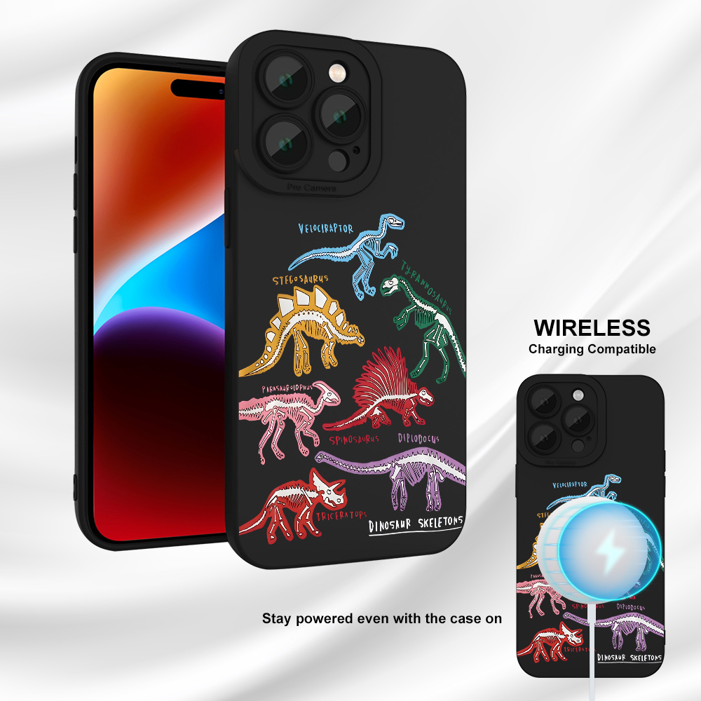 

Colorful Dinosaur - Black Eye Frosted Tpu Painting Case