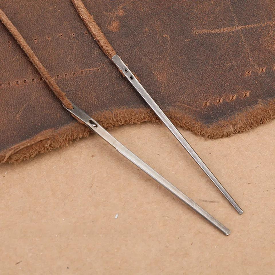 Durable Leather Lacing Needle Sewing Craft Tool Accessories DIY Handmade  Knitting Double Hole Hand Stitching