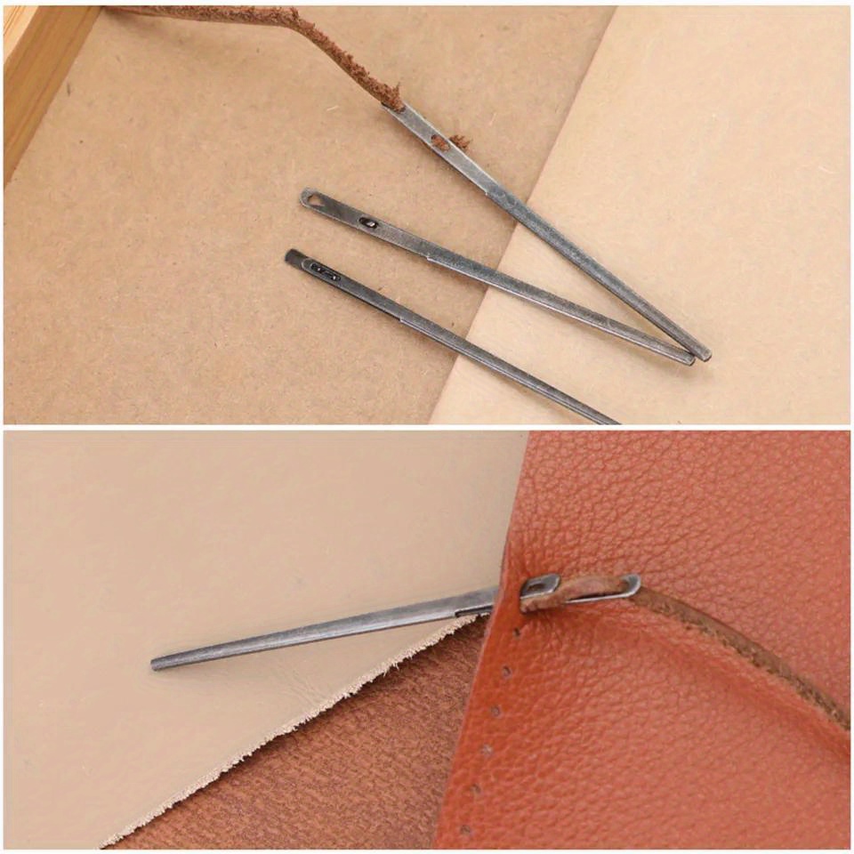 Durable Leather Lacing Needle Sewing Craft Tool Accessories DIY Handmade  Knitting Double Hole Hand Stitching