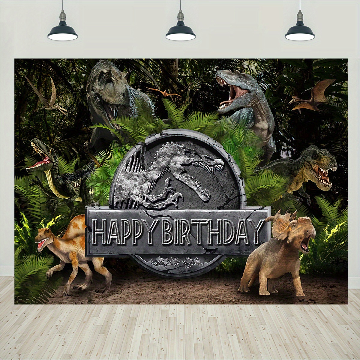 Compleanno Di Sfondo Del Dinosauro - Spedizione Gratuita Per I Nuovi Utenti  - Temu Italy