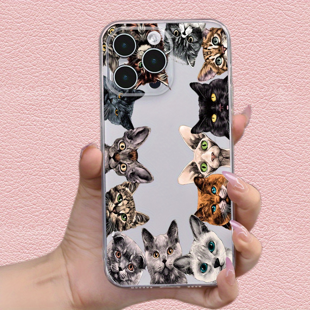 

Creative Cat Print Phone Case Suitable For Iphone 15 14 13 12 11 Xs Xr X 7 8 Plus Pro Max Mini