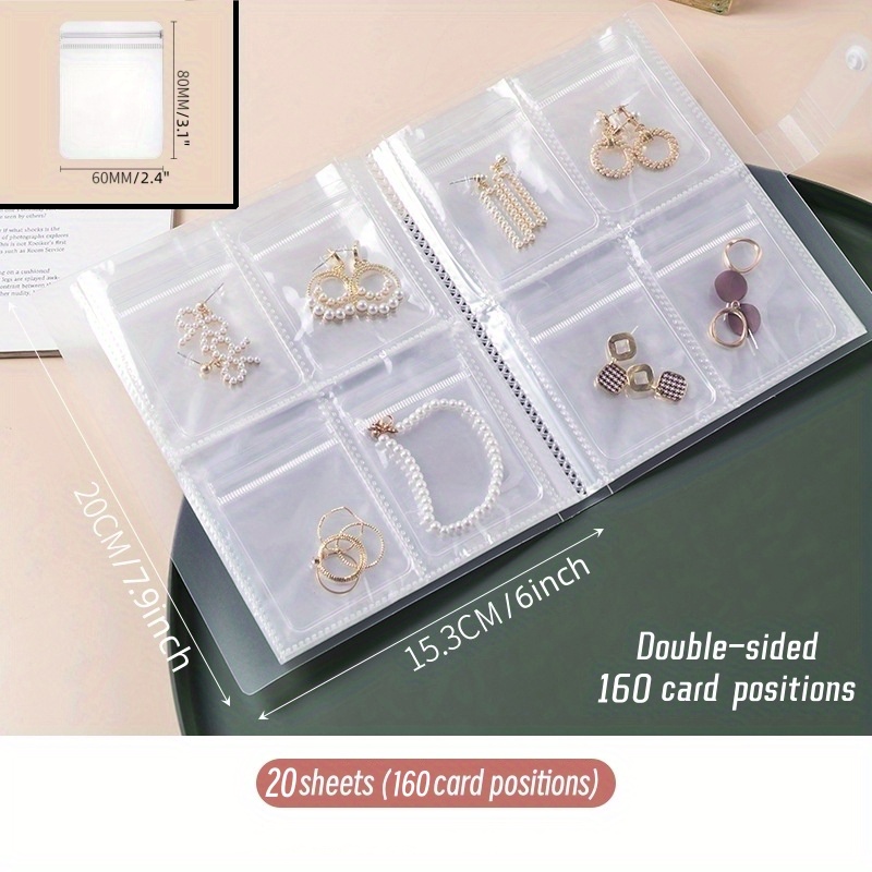 Jewelry Book Jewelry Storage Book Transparent Small Zip Bags - Temu