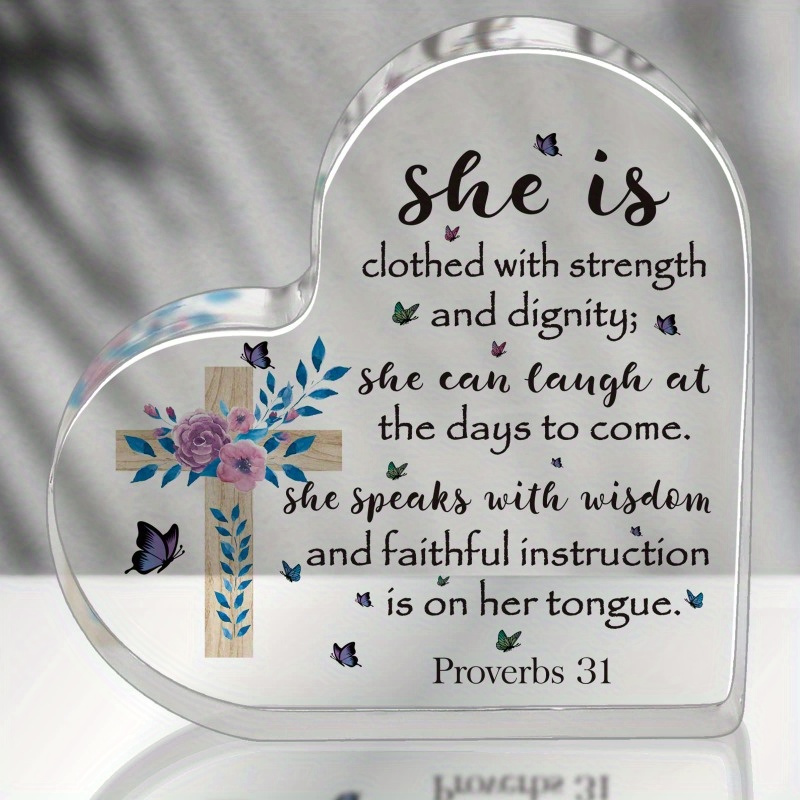 Acrylic Christian Gifts for Women Inspirational Gifts with Bible Verse  Prayers Religious Gifts Scripture Gifts for Women Men Friends Valentines  Gifts