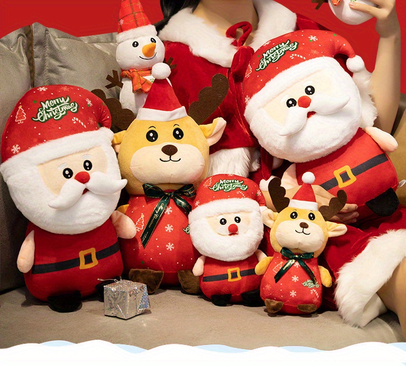 5 Style Christmas Plush Toys Plush Santa Plush - Temu