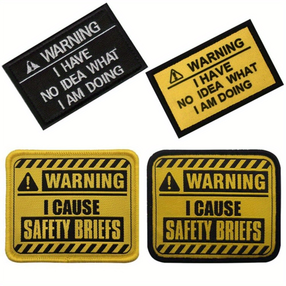 Warning I Have No Idea What I Am Doing Funny Patch Stickers - Temu