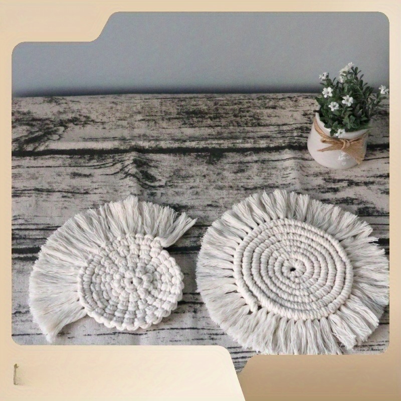 Polyester Placemat Boho Cotton Thread Woven Placemat Fabric - Temu