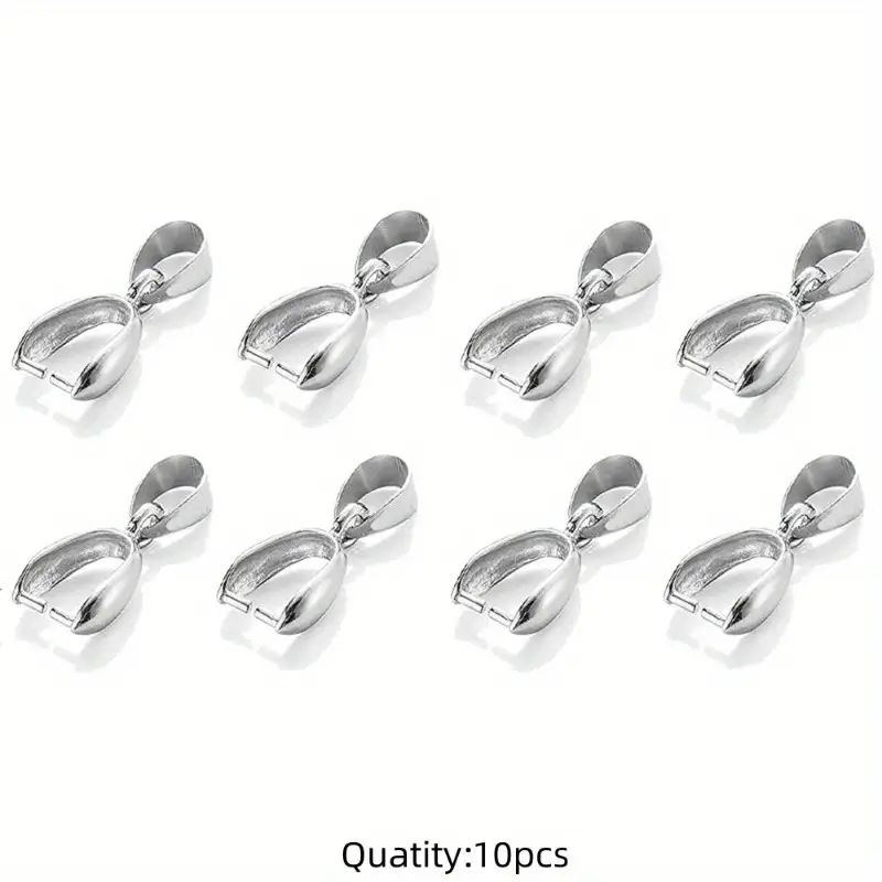 Stainless Steel Pendant Pinch Clip Bail Clasp Closure Hook - Temu
