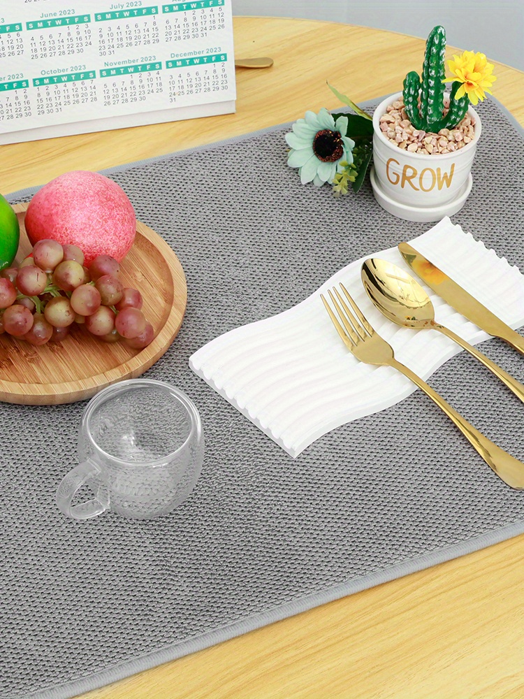 Dish Drying Mat For Kitchen Counter, Absorbent Dishes Drainer Mats, Kitchen  Dish Drying Mat, Absorbent Draining Mats, Washable Dish Drain Pad For  Countertop Rack Under Sink, Fast -drying Dish Dry Mat, Kitchen