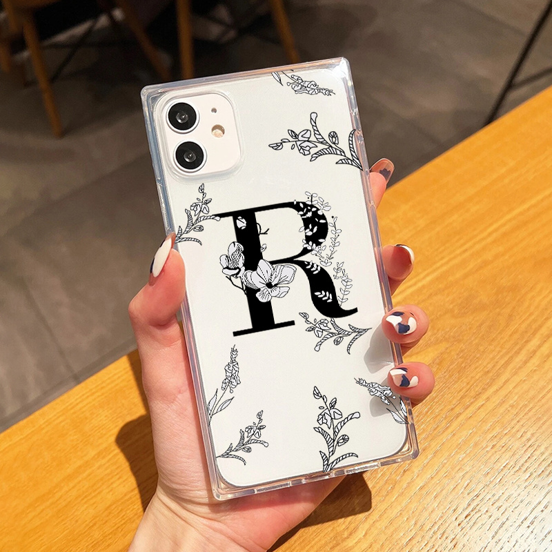 

R Graphic Protective Silicon Phone Case For Iphone 15, 14, 13, 12, 11, Pro Max, Xs, Max, X, Xr, 8, 7, 6, 6s, Mini, 2022 Se, Plus, Gift For Birthday, Girlfriend, Boyfriend, Friend Or Yourself