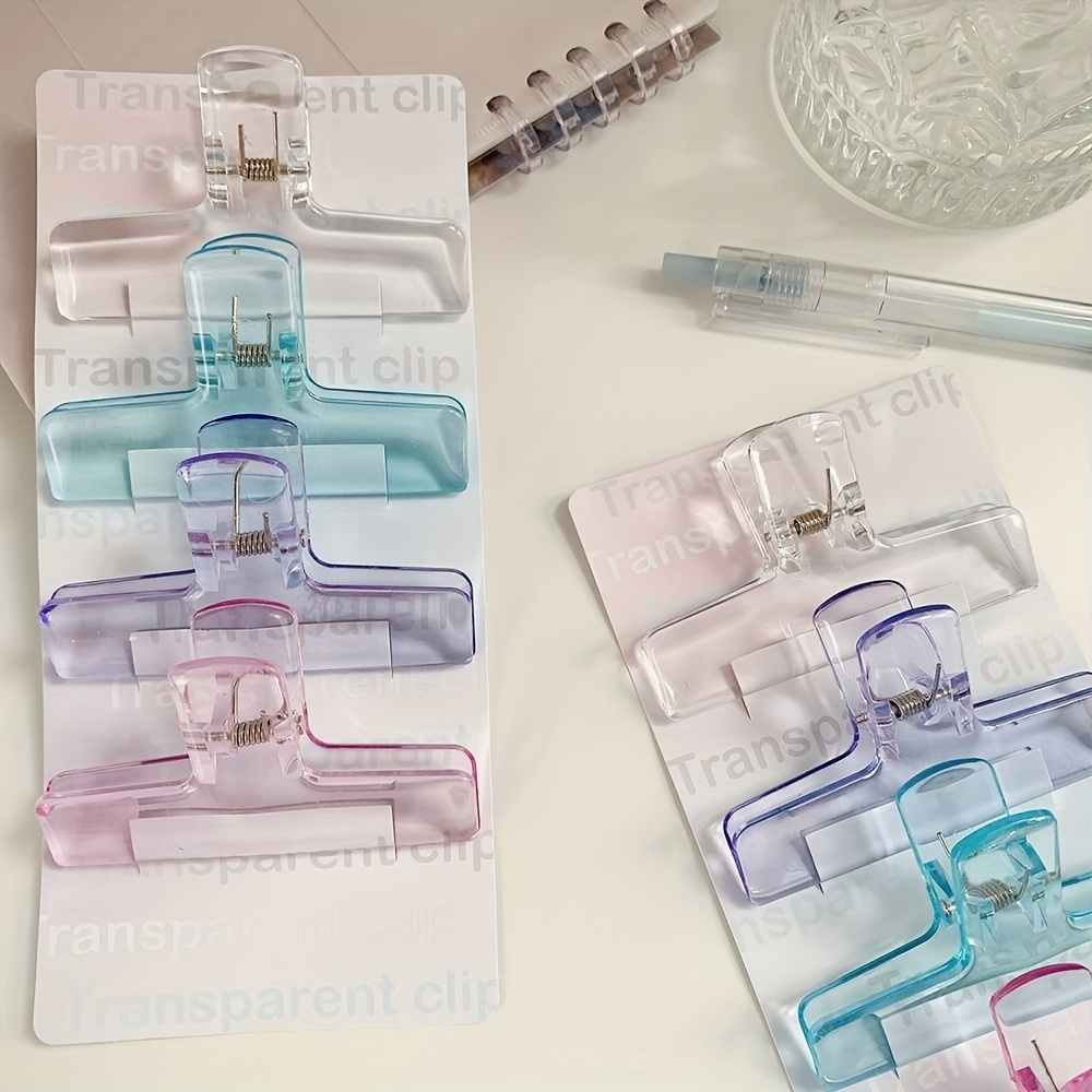 2 Stück Transparente Acryl-Clip-Papierhalter, Acryl-Büroklammer