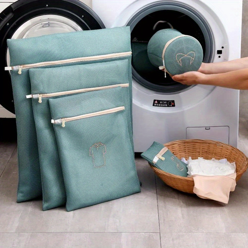 Anti deformation Zipper Laundry Bag Washing Machine Special - Temu