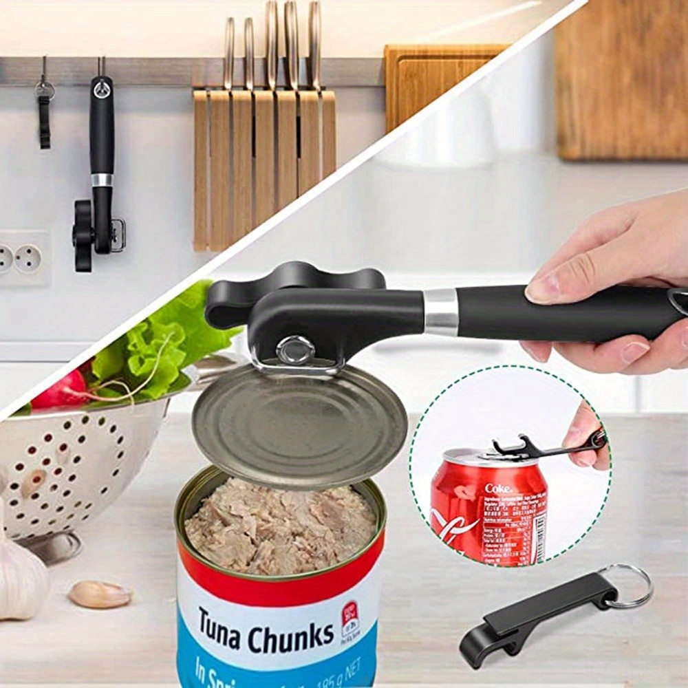 Can Opnener, Stainless Steel Manual Can Bottle, Opener With Smooth Edge,  Ergonomic Design, Easy To Adjust Large Knob And Anti-slip Comfortable  Crank, Kitchen Gadgets, Cheap Items - Temu