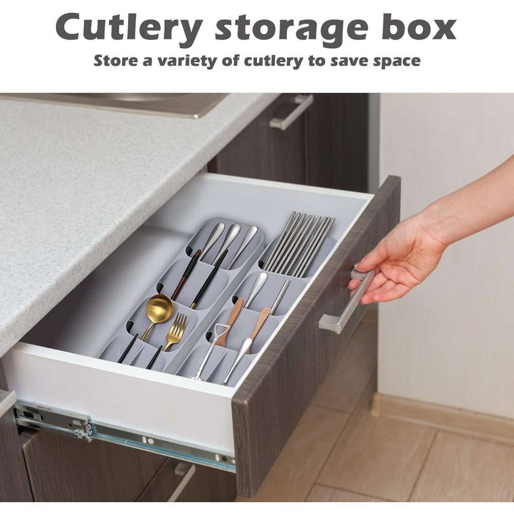 Kitchen Drawer Knife And Fork Storage Box Multifunctional - Temu