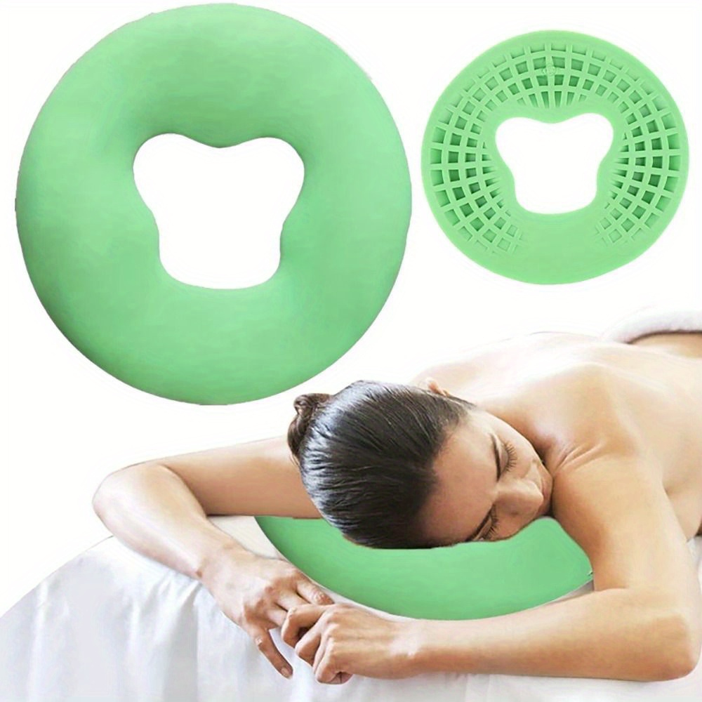  Senmubery Hefddehy 1Pcs Soft Silicon Spa U Shape Massage Pillow  Spa Gel Pad Face Relax Body Massage Cradle Cushion Health Care Green :  Beauty & Personal Care
