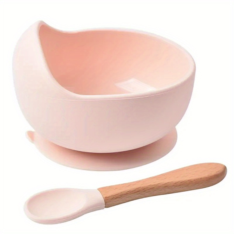 2pcs Silicone Bowls Spoon Set Portable Food Plates Outdoor Camping