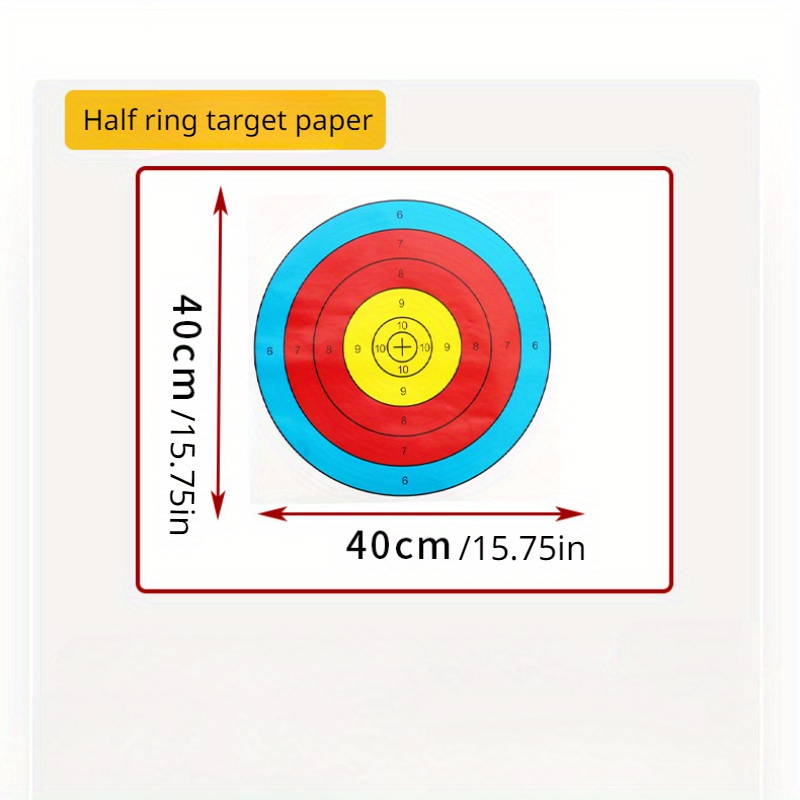 10 Pezzi Di Carta Per Bersagli Per Tiro Con Larco, Anello Per Tiro Con  Larco Standard, Freccia Per Bersagli, Carta Per Tiro Con Larco, Accessori Per  Tiro Al Bersaglio, Cortile, Accessori Per