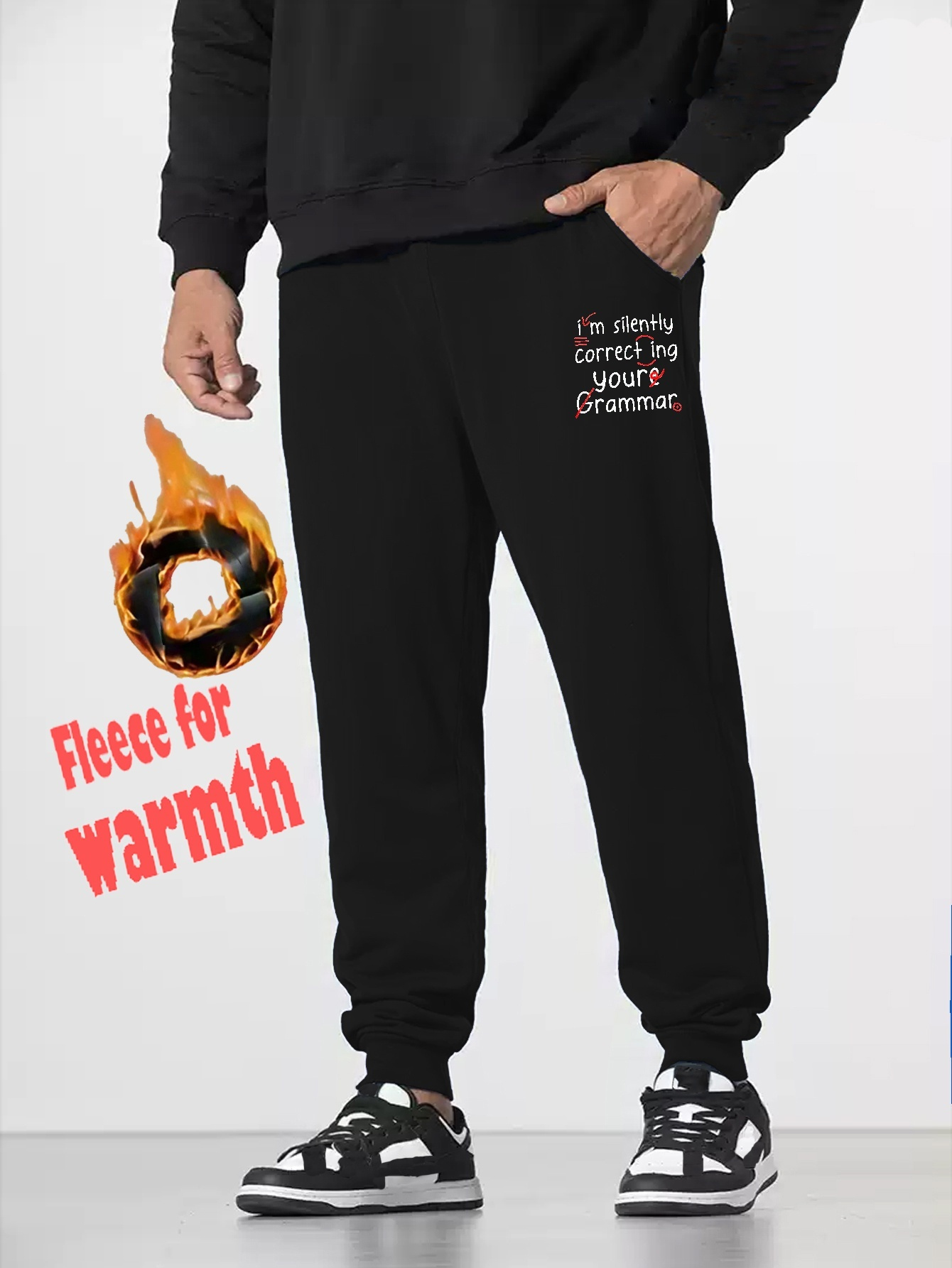 Plus size fleece discount sweatpants