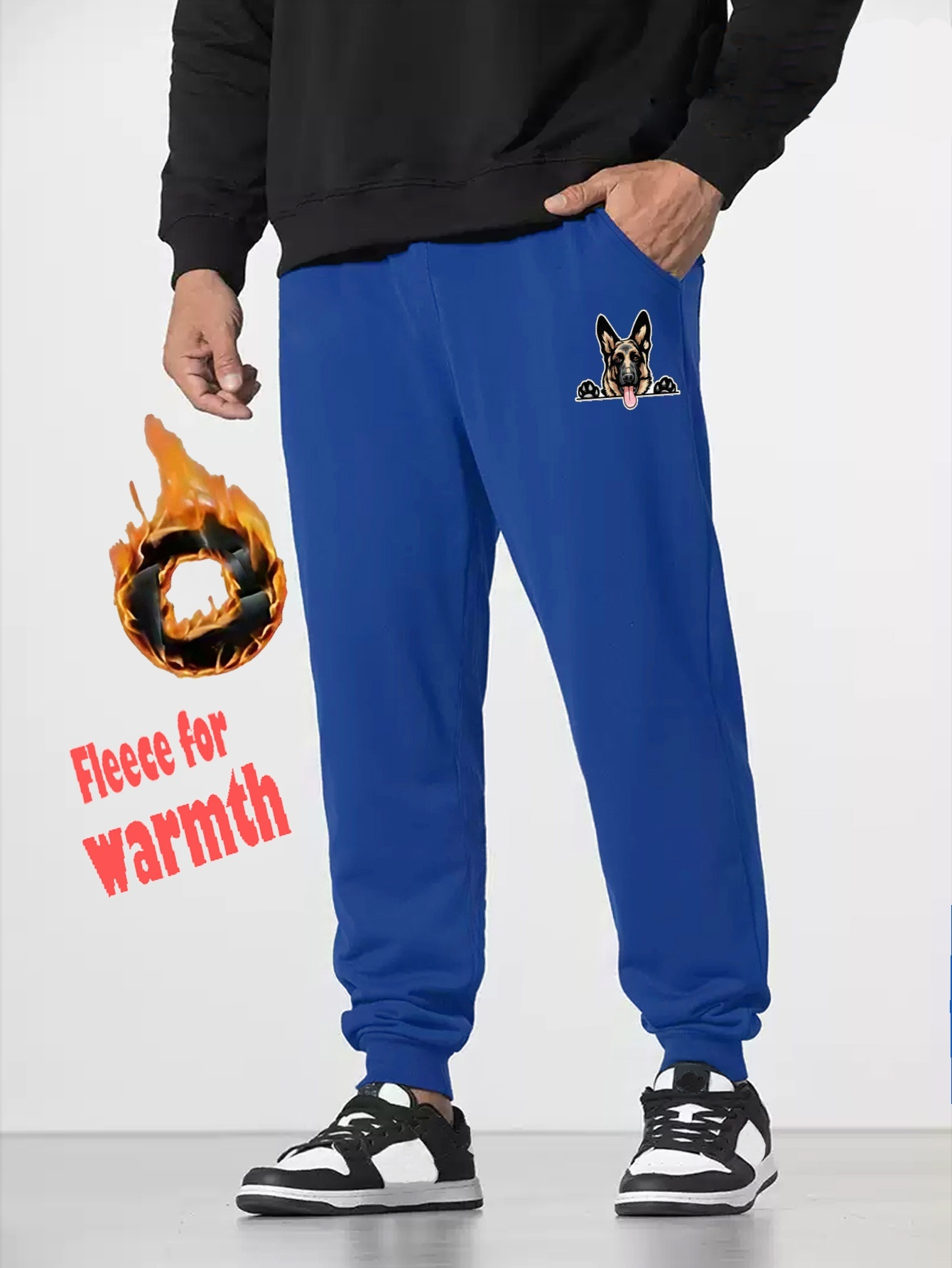 Men's Winter Thicken Active Sherpa lined Sweatpants Running - Temu