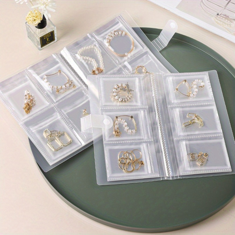 Transparent Jewelry Storage Book Organizer Display Jewelry Earring Holder  Bag