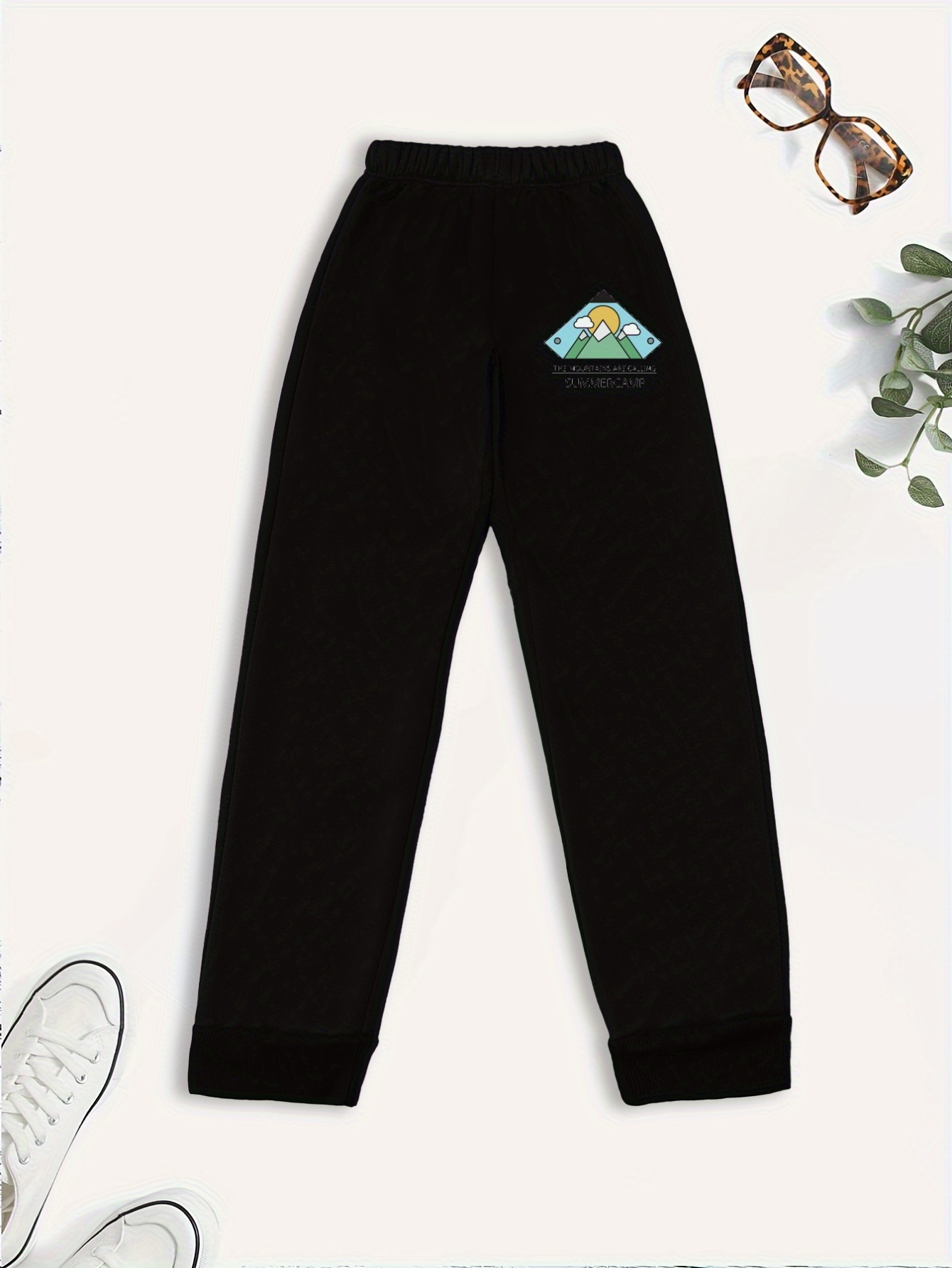 Cartoon Print Girl's Sweatpants Kids Pants Trousers - Temu