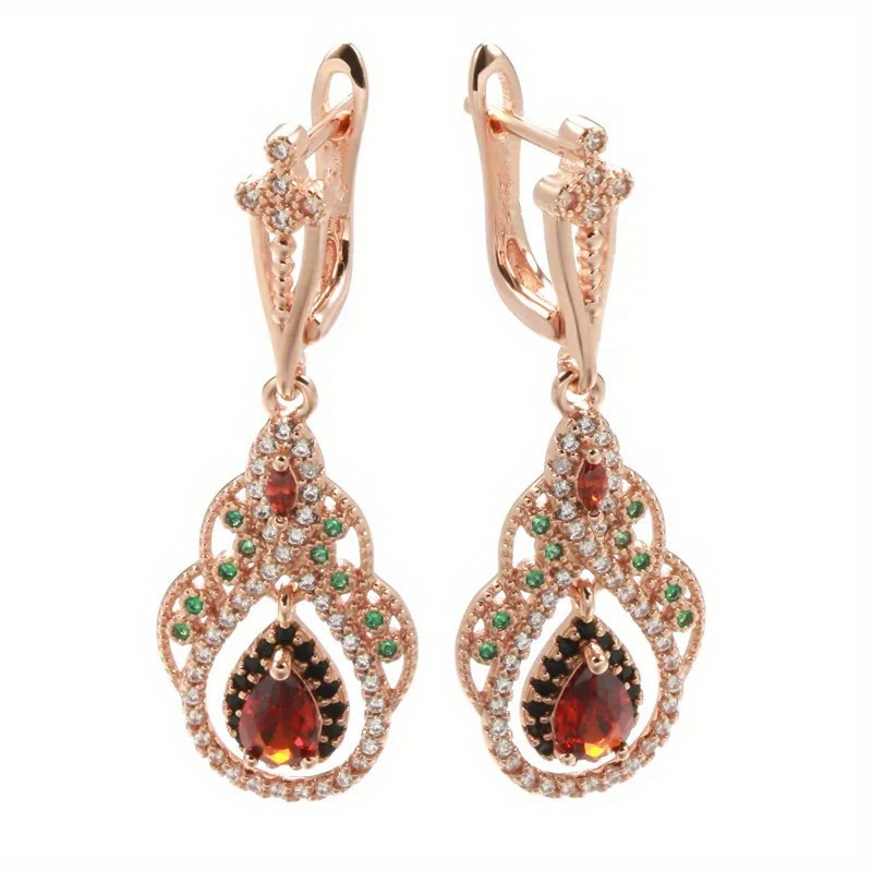Women's Golden Teardrop Drop Earrings