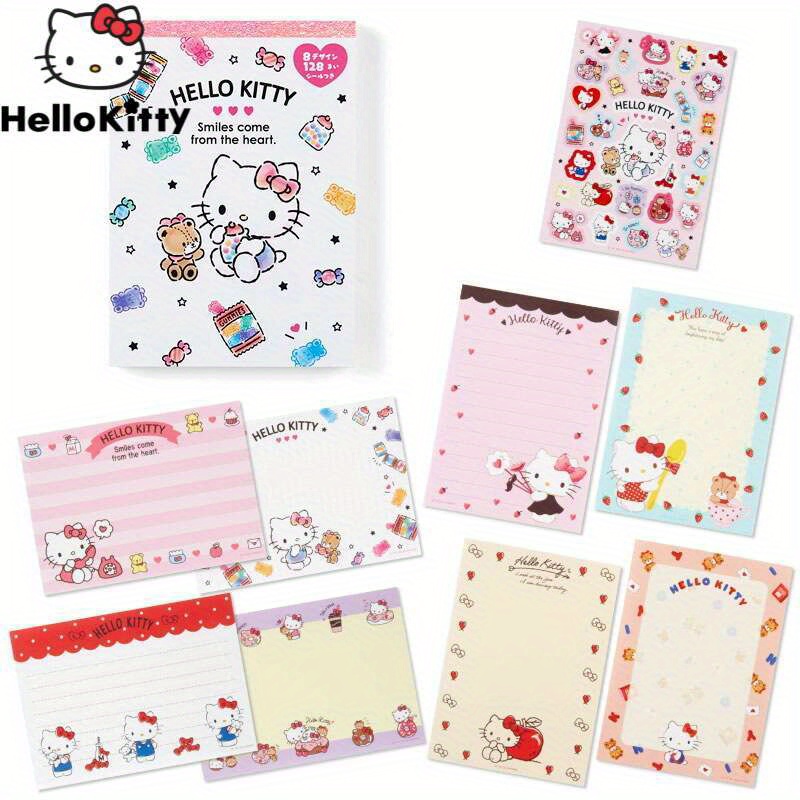 128 Pages Memo Pad kawaii Y2k Hello Kitty Kuromi Note - Temu
